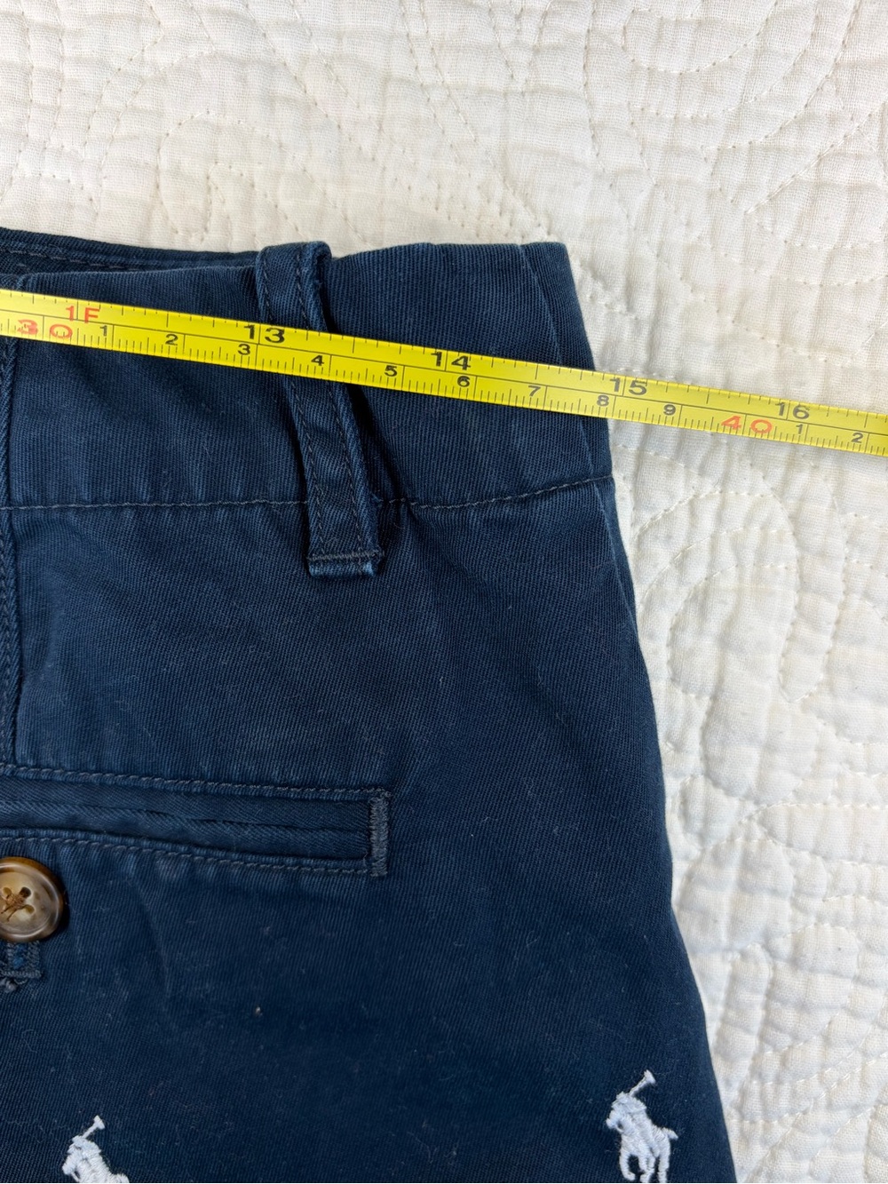 Ralph Lauren Navy Polo Embroidered Women’s Shorts - Picture 5 of 7